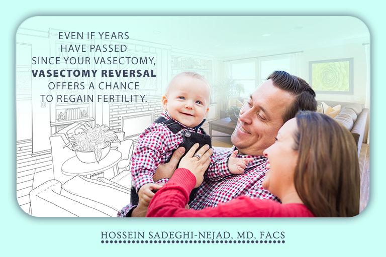 It’s never too late to explore new possibilities. Even if years have passed since your vasectomy, vasectomy reversal offers a chance to regain fertility. With personalized care, we’re here to support your goals, no matter the timeline. hsadeghi.com/patient-educat…