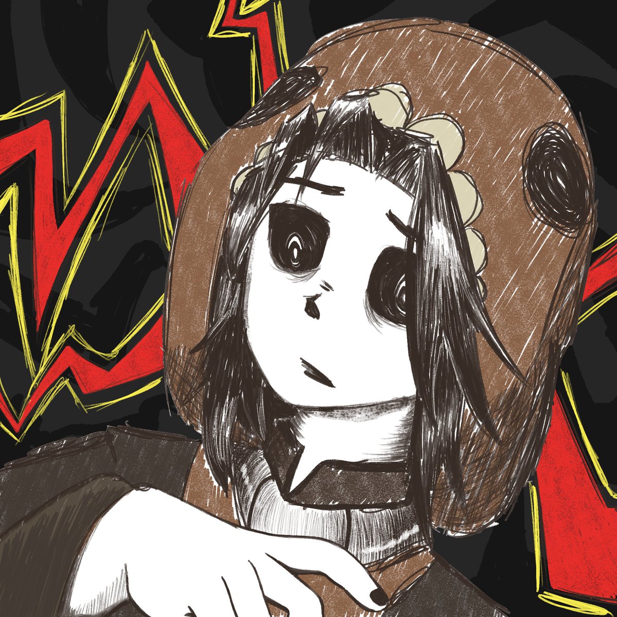 Got inspired to start drawing again because of this crazy lil weirdo @/LookAtMyMeat1 #TheGhoullery

Thanks to him I finally felt ready enough to draw something for someone else I've been looking to do art for. New art dropping soon ™ owo