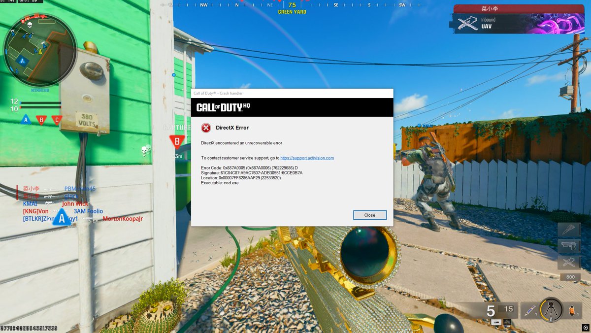 Manik 7F (@maniktv_) on Twitter photo Is there anyone out there can help me fix my game from crashing?😭
I've tried reinstalling/scan and repairing and it still crashes 2 minutes in a match <a href="/ATVIAssist/">Activision Support</a> Is there anyone out there can help me fix my game from crashing?😭
I've tried reinstalling/scan and repairing and it still crashes 2 minutes in a match <a href="/ATVIAssist/">Activision Support</a>