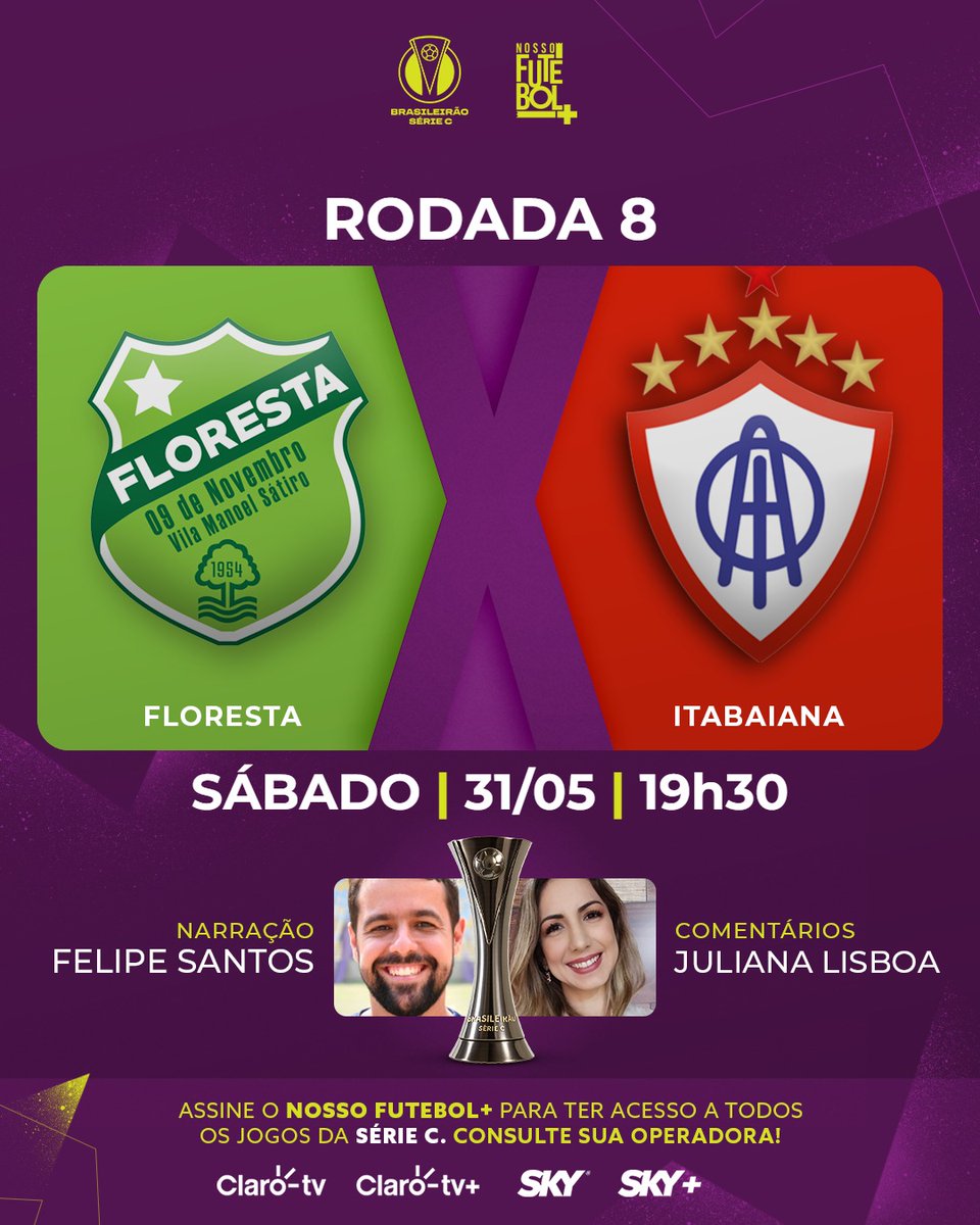 |PRA ENGRENAR|

Dois times em busca de sequência positiva na Série C. Se ganhar, o Floresta pode terminar a rodada no G8. Já o Itabaiana quer distância do Z4. 

Narro pro assinante @NossoFutebol__ com a <a href="/julianalisboa/">Juliana Lisboa</a> nos comentários. 

Bora!