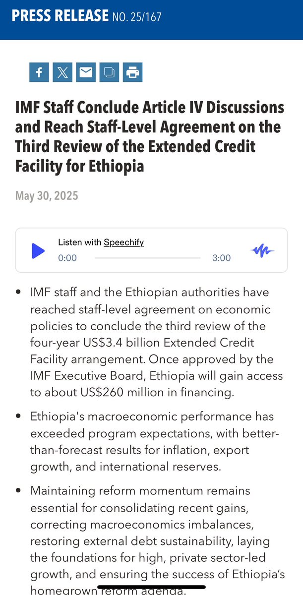 It is disgraceful that <a href="/IMFNews/">IMF</a> has continued to finance the Abiy Ahmed regime in Ethiopia - one of the world’s worst human rights abusers. Much of this financing will go to military spending, enabling the armed forces of Birhanu Jula to continue their genocidal siege in Amhara.