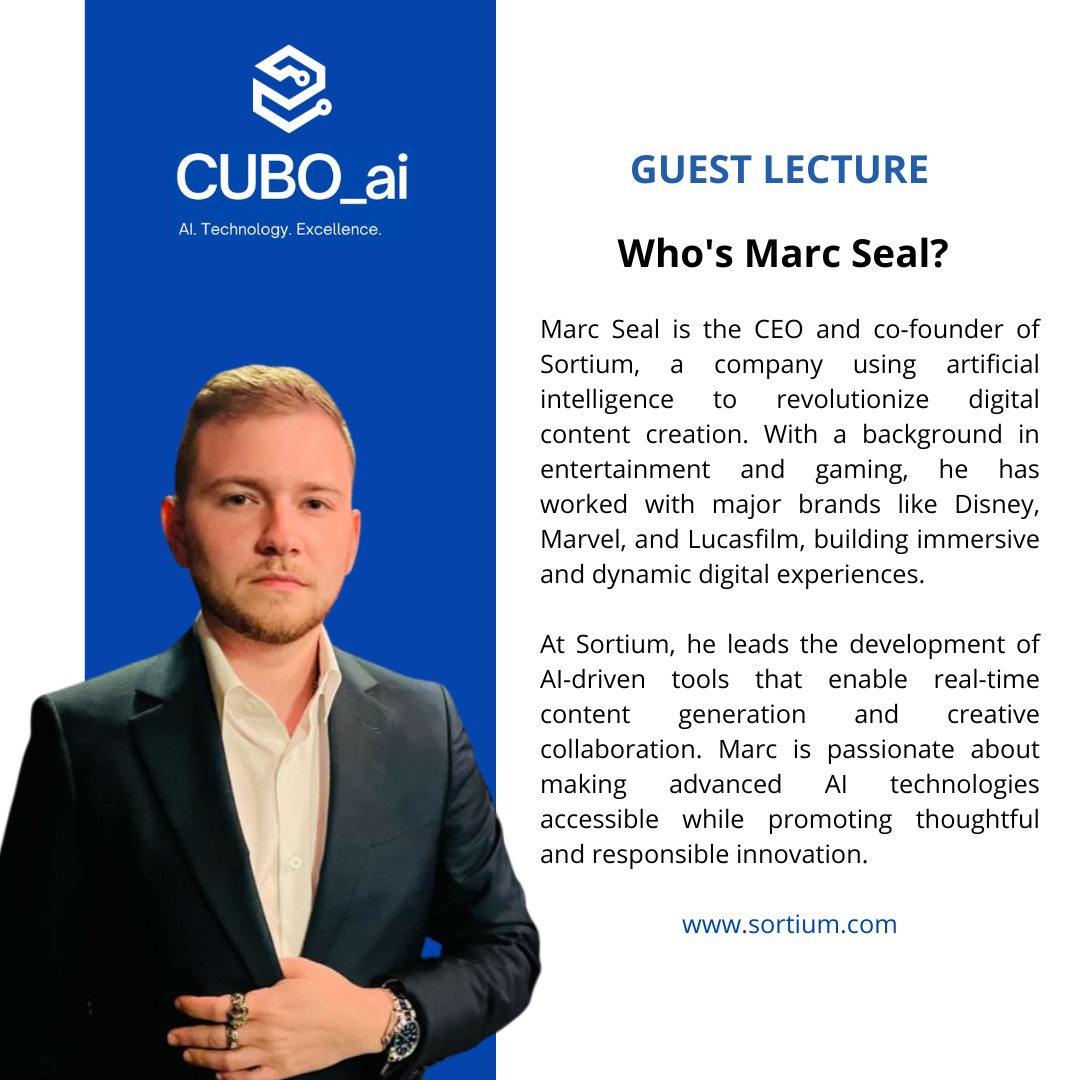 cubo_ai's tweet image. 🚨 GUEST LECTURE ALERT 🚨

Meet Marc Seal(@Kurcide) CEO and co-founder of @sortium!
He’s worked with Disney, Marvel &amp;amp; Lucasfilm to build immersive experiences. 
He’s using AI to revolutionize digital content creation, catch him at CUBO_ai 💥