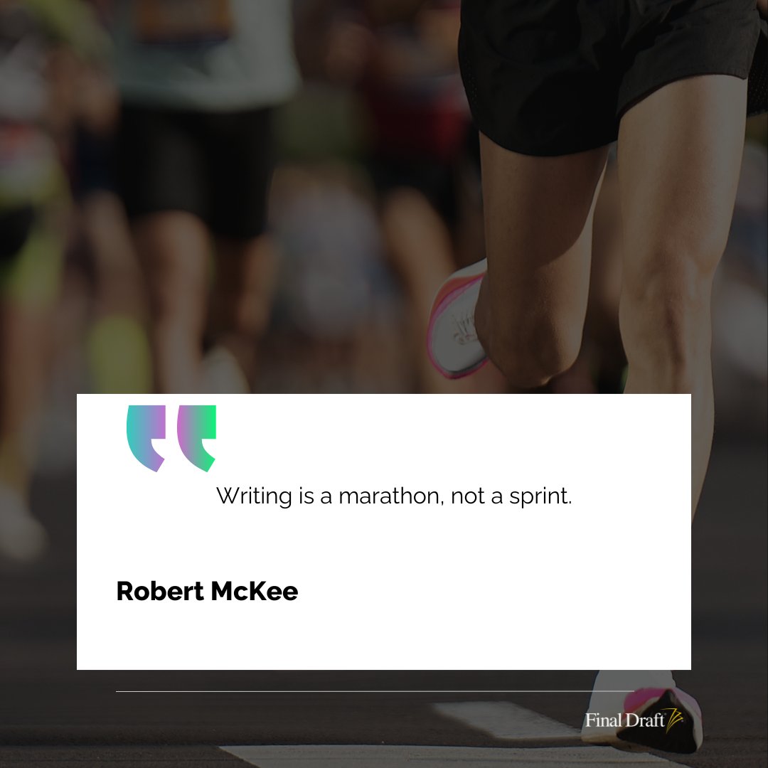 Keep going. What are your writing goals this weekend?

#amwriting #screenwriting #screenwriter #writingmotivation #robertmckee #story