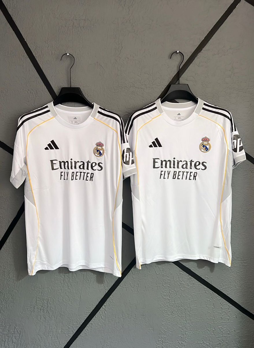 2025/26 Real Madrid home kit now in stock <a href="/Slimz_designs_/">SLIMZDESIGNS 🌏</a>  call 07065164539 or WhatsApp wa.link/xsirt6 delivery is nationwide, pls retweet 🙏🏻🙏🏻