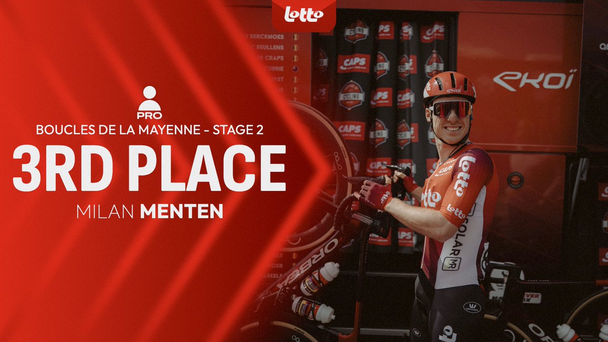 Lotto Cycling Team (@lottocycling_) on Twitter photo π«π· #Boucles53
<a href="/MilanMenten/">Milan Mentenπ₯</a> secures a third place in stage 2 of Boucles de la Mayenne ππΌ π«π· #Boucles53
<a href="/MilanMenten/">Milan Mentenπ₯</a> secures a third place in stage 2 of Boucles de la Mayenne ππΌ