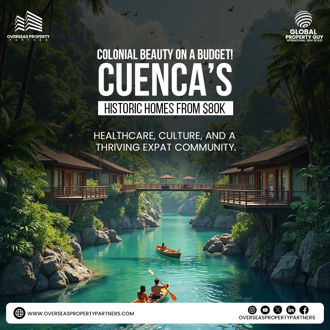 OverSeasPP's tweet photo. 🏛️ Colonial beauty on a budget! Cuenca’s historic homes from $80k.
👵 Healthcare, culture, and a thriving expat community.

For Booking Visit: https://t.co/Pi5tcx7UB5

#RetireAbroad #EcuadorRealEstate #AffordableLuxury https://t.co/FsFLVHfM09