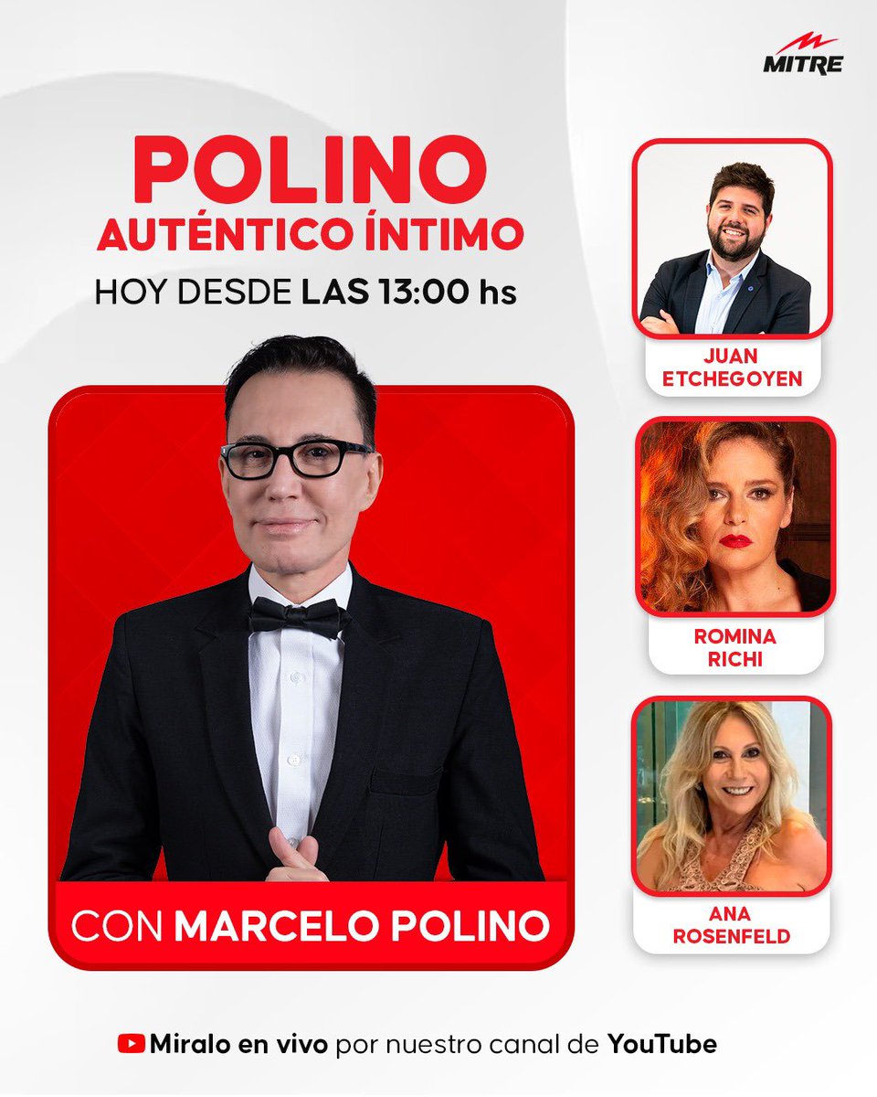 #PolinoAutentico <a href="/radiomitre/">Radio Mitre</a> a las 13hs