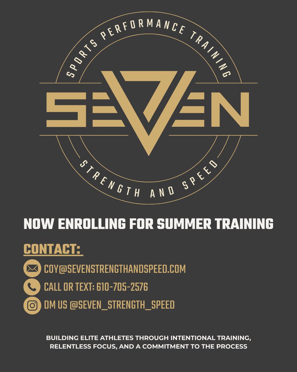 CoyWalters7's tweet photo. I’m excited to announce I’m officially launching my own business: Seven Strength &amp; Speed

This has been a goal of mine for a long time. After years of playing, coaching, learning, and growing - it’s time to building something of my own. 

Beyond excited to start this journey! https://t.co/eGJkIiuDHo