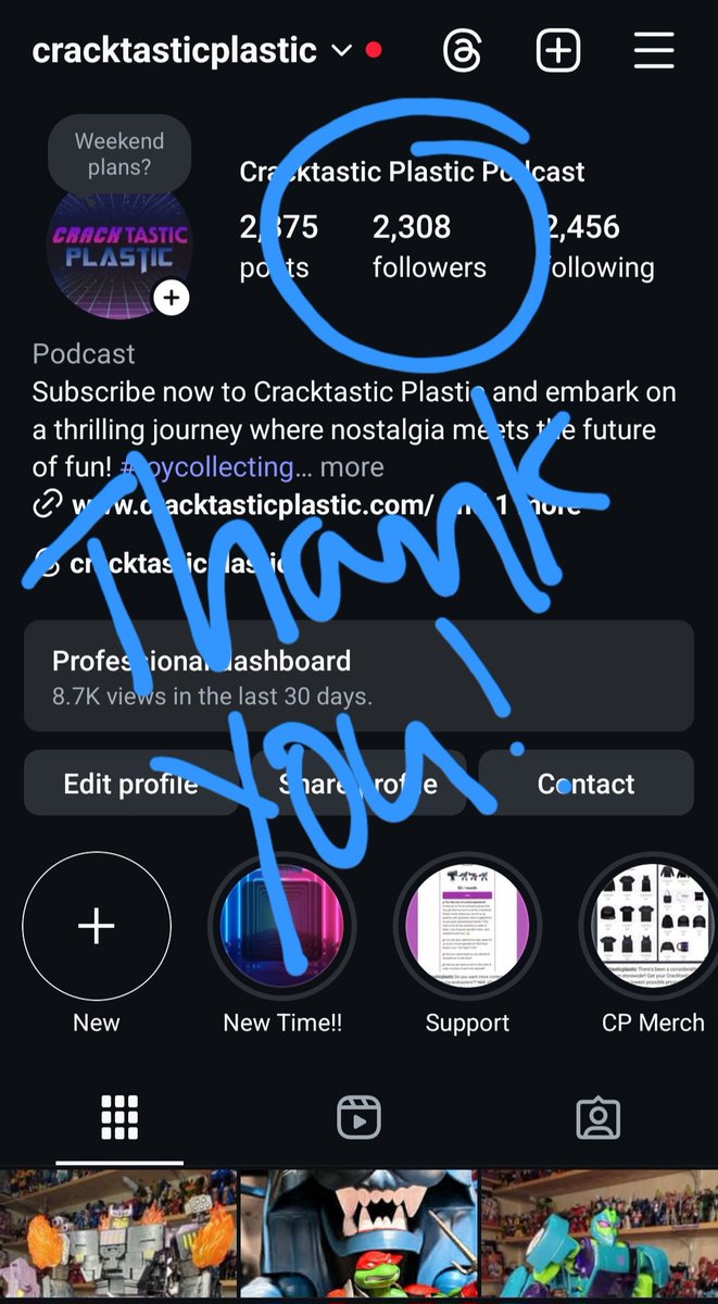 cracktasticpod's tweet photo. 2300! Thank you so much to everyone who has come along with us in this journey! We appreciate and thank all of you! 😊 #thepfpn  #cracktasticplastic #grateful #thankyou #gratitude #appreciation #thankful #2300 #motu #transformers #gijoe #tmnt #wwe #toypodcast #toycollector https://t.co/L0KUWdGZdi
