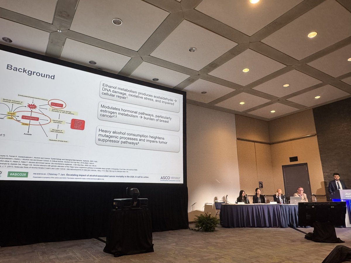 Coral Olazagasti, MD (@colazagasti) on Twitter photo Incredibly proud of our fellow and rising star <a href="/Jani_Chinmay/">Chinmay Jani</a> taking the podium to present an oral at #ASCO25 uncovering the risks of cancer associated with alcohol intake 👏🏽
<a href="/SylvesterCancer/">Sylvester Comprehensive Cancer Center</a> <a href="/Latinamd/">Dr. Estela Rodriguez</a> <a href="/GlopesMd/">gilberto lopes</a> <a href="/Kyle__Edwards/">Kyle Edwards</a> Incredibly proud of our fellow and rising star <a href="/Jani_Chinmay/">Chinmay Jani</a> taking the podium to present an oral at #ASCO25 uncovering the risks of cancer associated with alcohol intake 👏🏽
<a href="/SylvesterCancer/">Sylvester Comprehensive Cancer Center</a> <a href="/Latinamd/">Dr. Estela Rodriguez</a> <a href="/GlopesMd/">gilberto lopes</a> <a href="/Kyle__Edwards/">Kyle Edwards</a>