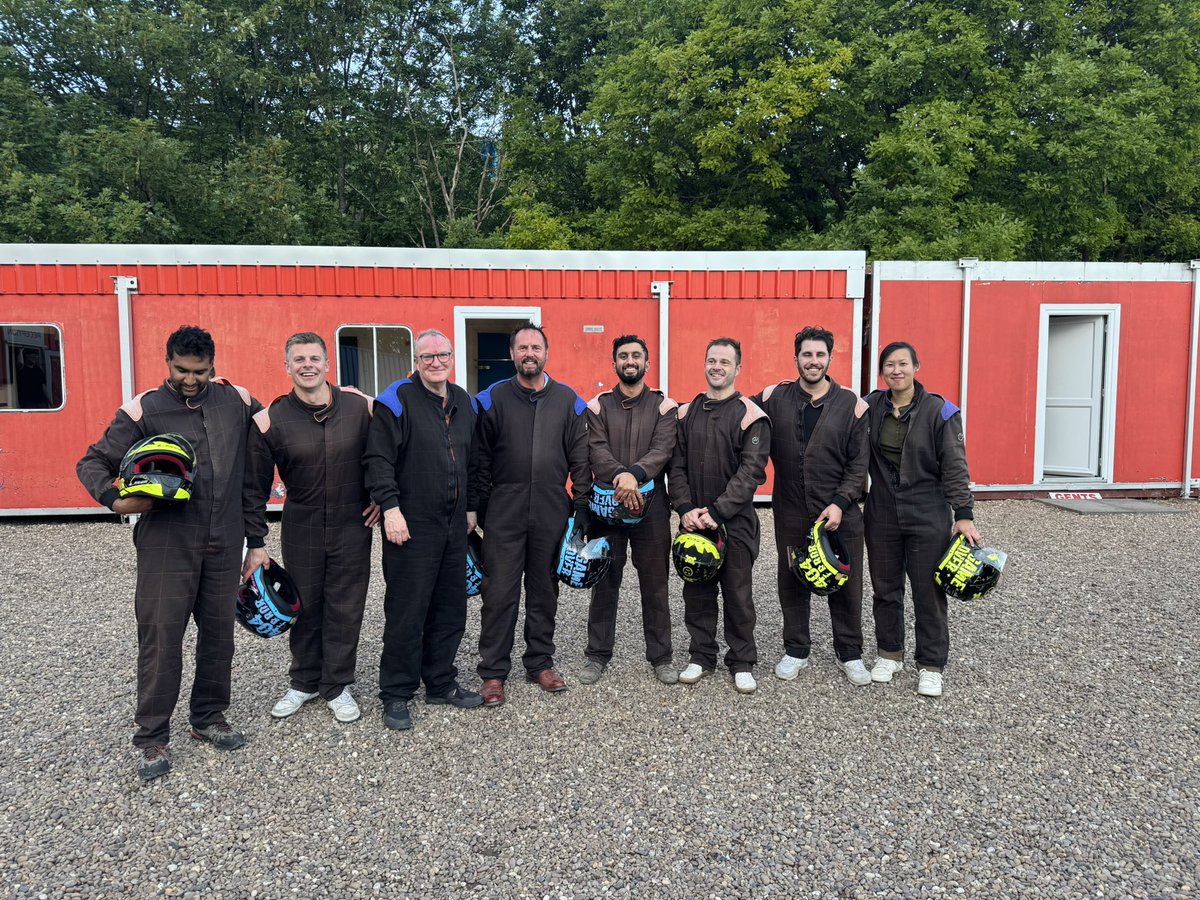 SYorksOrthoRegs's tweet photo. Go Karting Social 

As anticipated, a highly competitive event. A number of crashes and a significant amount of warnings given out. After a sweaty and hard fought battle, Hasan reigned champion. Yet another win for the registrars, much to the disappointment of the STK contingent! https://t.co/xCa9fpqkBo