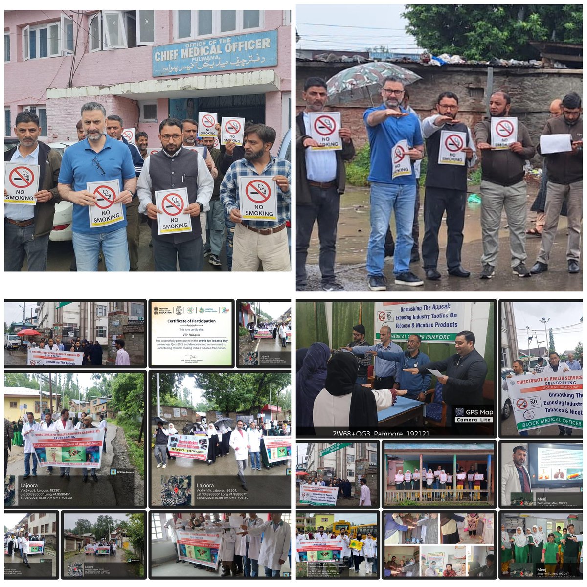 CMO PULWAMA (@cmopulwama) on Twitter photo Under the supervision of Dr. Tehmeena (CMO Pulwama), a rally was held in main town Pulwama led by DHO Pulwama to mark No World Tobacco Day. The day was observed across all health institutions in District Pulwama with great zeal and public participation <a href="/SyedAbidShah/">Syed Abid Rasheed Shah</a> <a href="/DHSKashmir/">Health Department Kashmir</a> Under the supervision of Dr. Tehmeena (CMO Pulwama), a rally was held in main town Pulwama led by DHO Pulwama to mark No World Tobacco Day. The day was observed across all health institutions in District Pulwama with great zeal and public participation <a href="/SyedAbidShah/">Syed Abid Rasheed Shah</a> <a href="/DHSKashmir/">Health Department Kashmir</a>