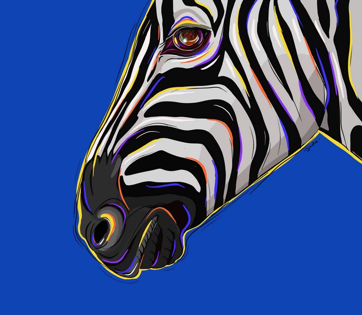 Art of the Day: "Zebra, Pop Art, animal art print". Buy at: ArtPal.com/dawgdigital?i=…