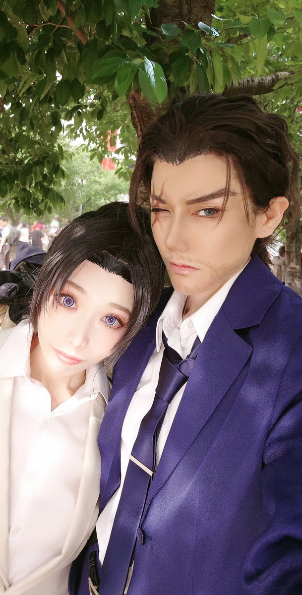 【cos!dc/敢由】

本日はカンテレお疲れ様でした！
初出し長野でした！とても楽しかった🥹
交流して下さった方、撮影して下さった方、ありがとうございました🙏✨️

敢助：シロ
由衣：クロ( <a href="/k_kuro66/">クロ</a>)
#アコスタカンテレ