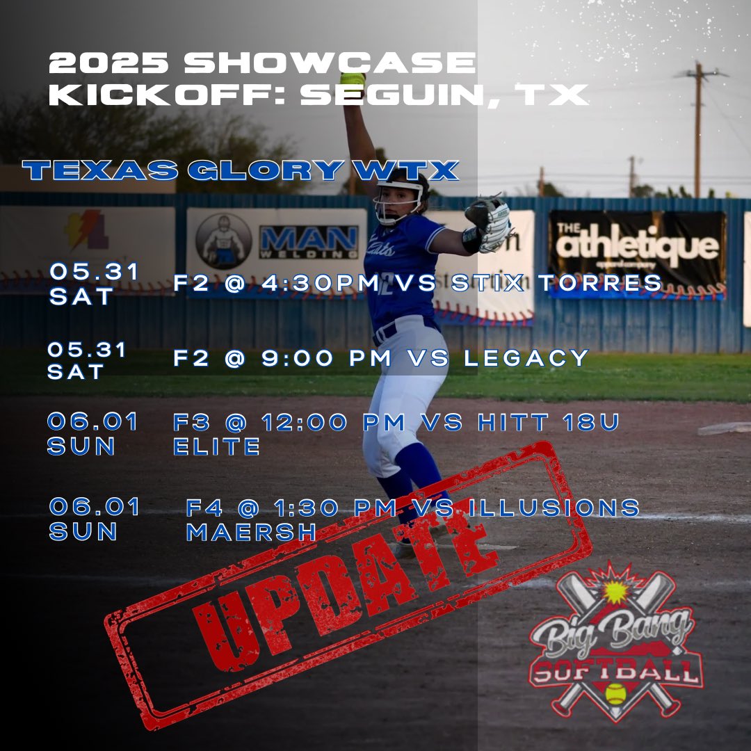 Braelyn Hernandez (@hernandez_brae) on Twitter photo Schedule Change:
<a href="/CiscoCollegeSB/">Cisco College Softball</a> <a href="/Fins_Softball/">Alvin Community College Softball</a> <a href="/PJCSoftball/">Paris JC Softball</a> <a href="/Midland_College/">Midland College</a> <a href="/CoastalBendSB/">Coastal Bend Softball</a> <a href="/TAMUKSB/">Javelina Softball</a> <a href="/SUPiratesSB/">Southwestern SB</a> @SchreinerSB <a href="/SEUSoftball/">St. Edward's Softball</a> <a href="/cunesoftball/">Concordia Softball</a> <a href="/McMSoftballteam/">McMurry Softball</a> <a href="/OLLUsball/">Our Lady Of The Lake Softball</a>
#uncommitted #RHP #classof2028 Schedule Change:
<a href="/CiscoCollegeSB/">Cisco College Softball</a> <a href="/Fins_Softball/">Alvin Community College Softball</a> <a href="/PJCSoftball/">Paris JC Softball</a> <a href="/Midland_College/">Midland College</a> <a href="/CoastalBendSB/">Coastal Bend Softball</a> <a href="/TAMUKSB/">Javelina Softball</a> <a href="/SUPiratesSB/">Southwestern SB</a> @SchreinerSB <a href="/SEUSoftball/">St. Edward's Softball</a> <a href="/cunesoftball/">Concordia Softball</a> <a href="/McMSoftballteam/">McMurry Softball</a> <a href="/OLLUsball/">Our Lady Of The Lake Softball</a>
#uncommitted #RHP #classof2028