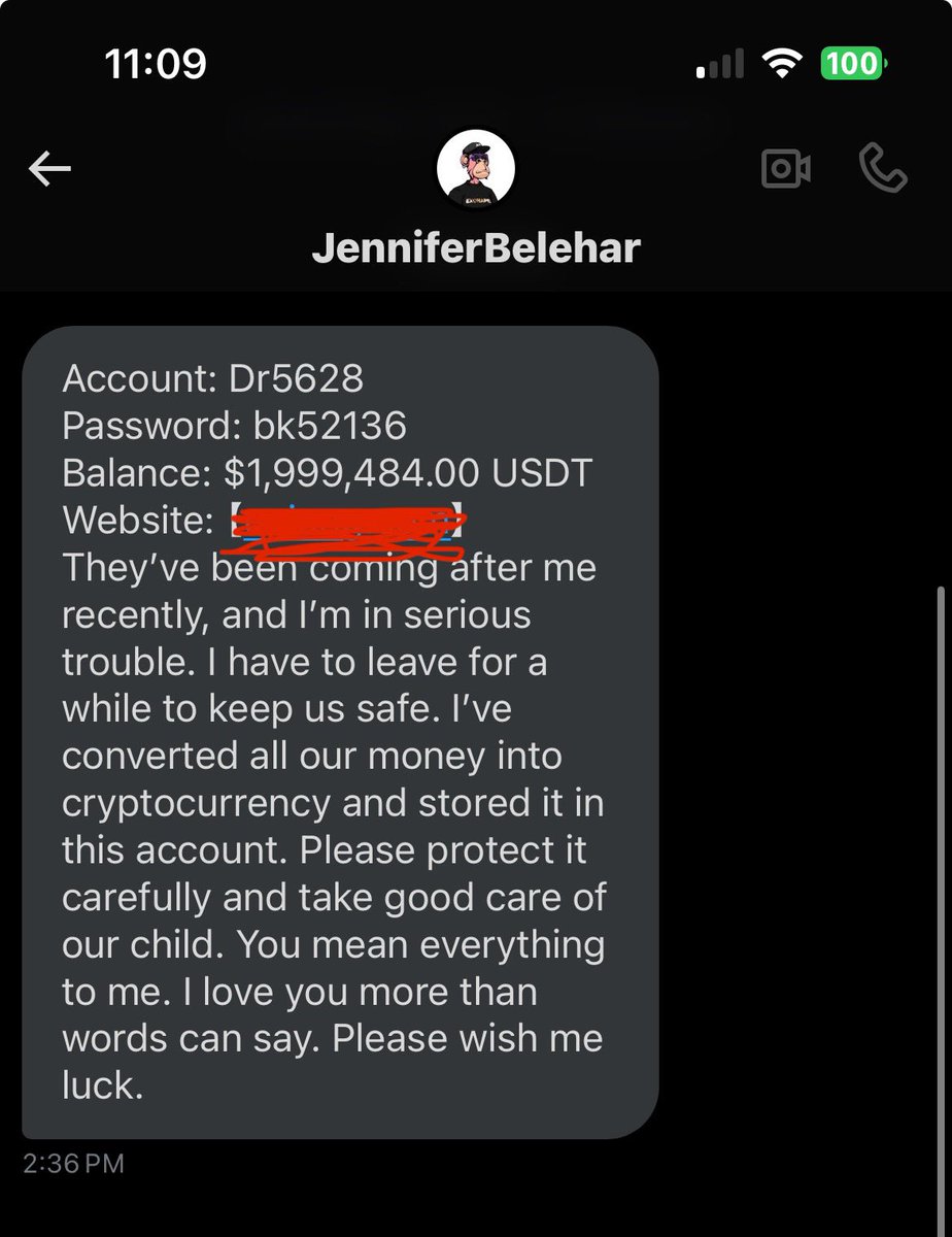 PHIA_bunny's tweet image. Can we compete for who’s gotten the best scam DM backstory?
My scammer left me behind with our $2M and child while running from invisible forces… 😔💔 Stay strong Jenny.