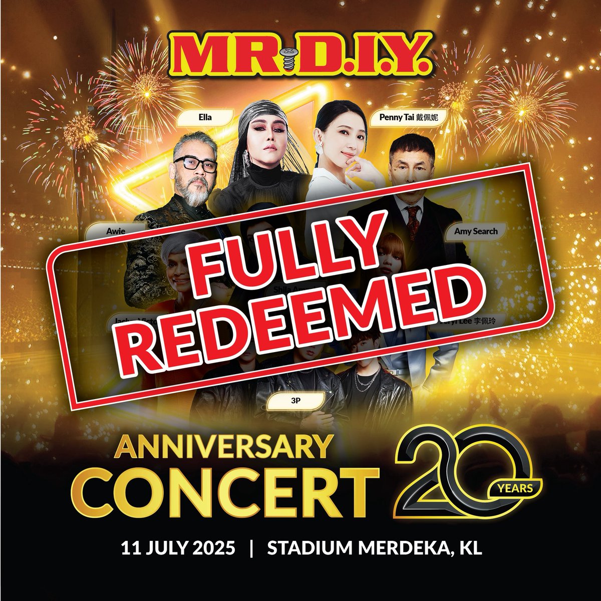 mrdiyMY's tweet image. [TICKETS FULLY REDEEMED]

Thank you for the overwhelming support!
All tickets for our 20th Anniversary Concert have been fully redeemed 🙌

To those who submitted, look forward to getting your QR code for the concert after our verification, see you there 😎
For everyone else,…