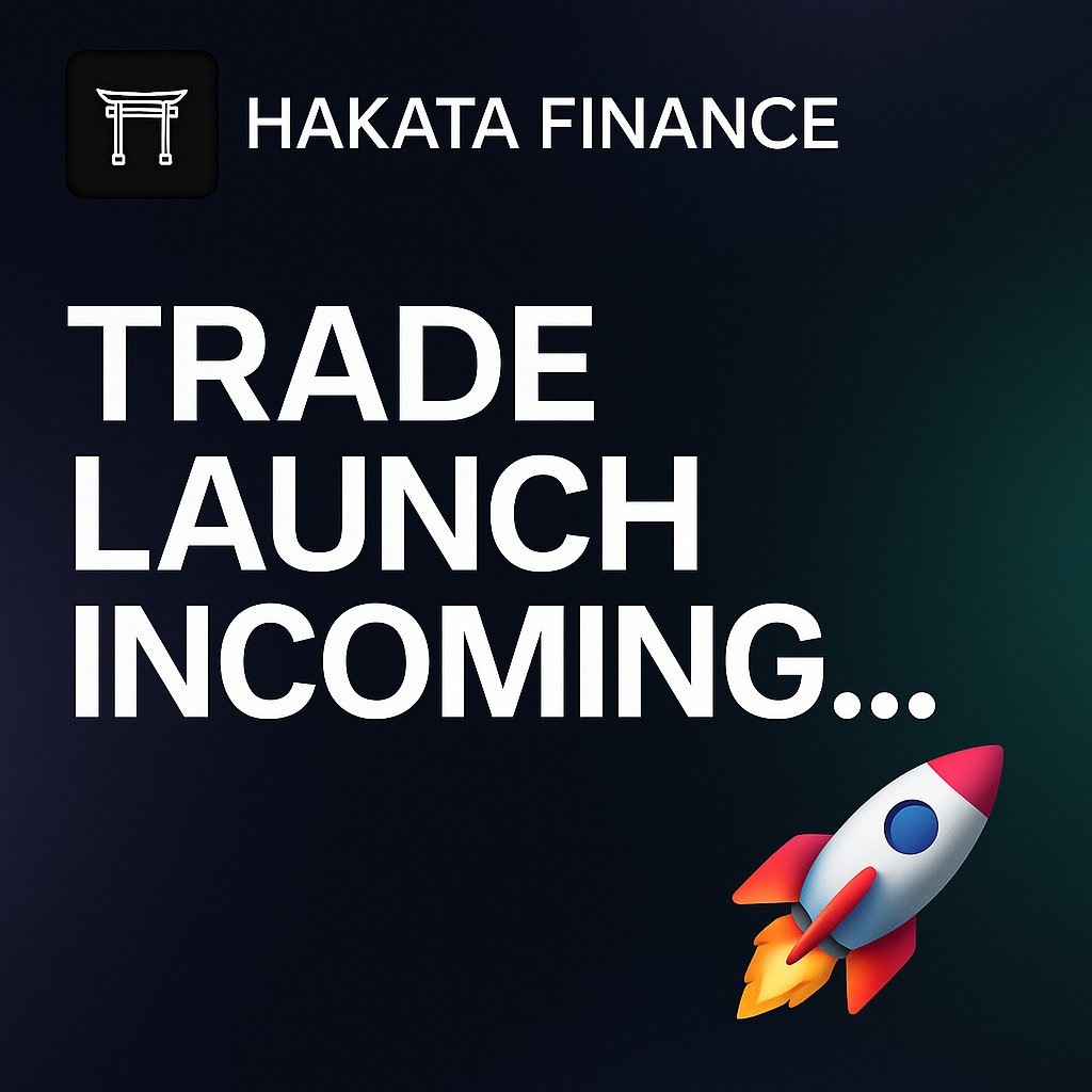 Are you excited to trade RWA's on De-Fi? 👀 

Watch out for these exciting tings on hakata:

➭ Trade launch ( Coming very soon ),
➭ $AAPL on devnet,
➭ XP bonus + OG badge,

Great things are ahead of us, care to join the ride? 🚀