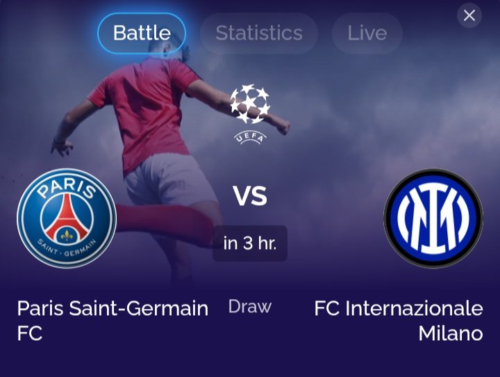 daddy_parole's tweet photo. CHAMPIONS LEAGUE FINAL SHOWDOWN! 
🏆 PSG takes on Inter Milan TONIGHT!

 Predict the outcome on @maincard_io and WIN BIG in $MCN
💸 Who will lift the trophy? Share your predictions now and join the action! 🔮 #UCLFinal #MainCardGame #PSGvsInter https://t.co/o9J7983586