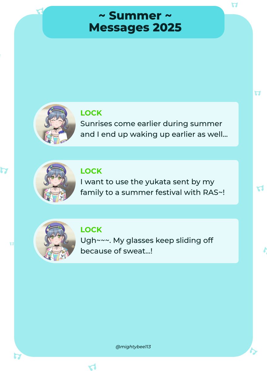 ⛱️ Summer messages ⛱️