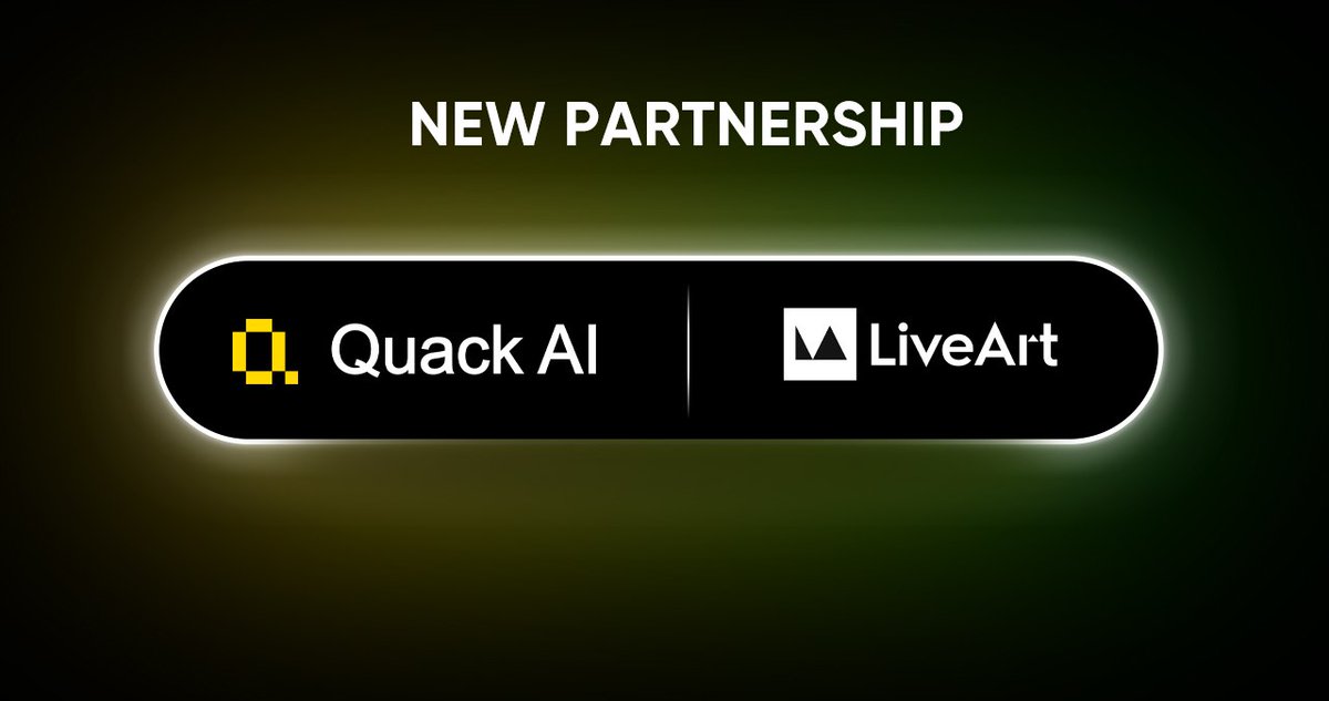🎨<a href="/LiveArtX/">LiveArt</a> is officially joining Quack AI governance!

The first proposal is around the corner, and it’ll be up to the community to decide what happens next.

Only holders of the Kusama Art Piece on DuckChain will be eligible to vote.

🧠 Ready your votes.

Let’s welcome