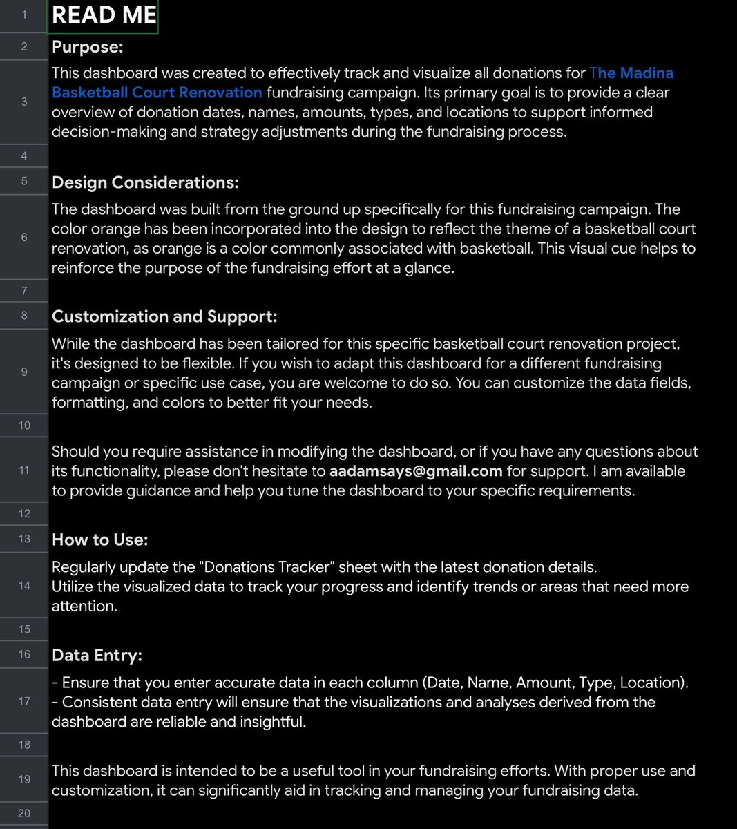 hi, my co-fundraiser adam nuru is making the dashboard we are using for our fundraiser accessible to all persons who want a similar template for easier accountability of crowdfunding activities. 

docs.google.com/spreadsheets/d…