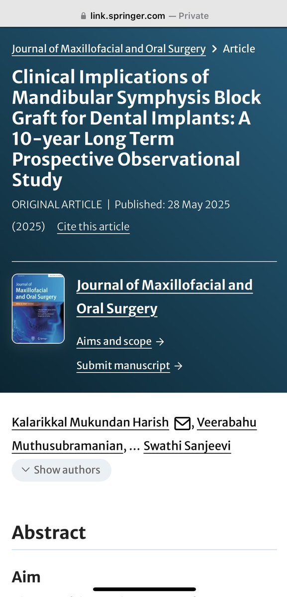 DrHarishKM's tweet photo. Yes , it’s finally done 😎 A DECADAL WAIT to publish my research. https://t.co/B2WNP7kbyX https://t.co/1spRxsAFnf