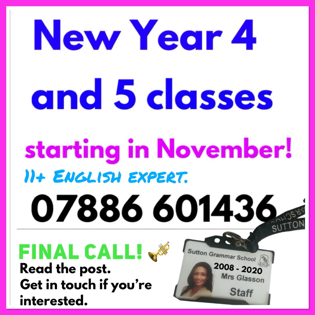 Mrs_Glasson's tweet image. Read the post: facebook.com/share/p/19C4Go…
Let me show you how 𝒂𝒎𝒂𝒛𝒊𝒏𝒈 your child’s English can be. 💕
Have a super Saturday!
#MrsGlasson #11plusenglishexpert #newclasses #englishteacher
