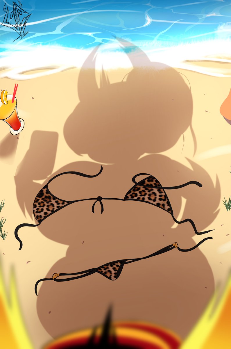 Hekapoo enjoying the beach