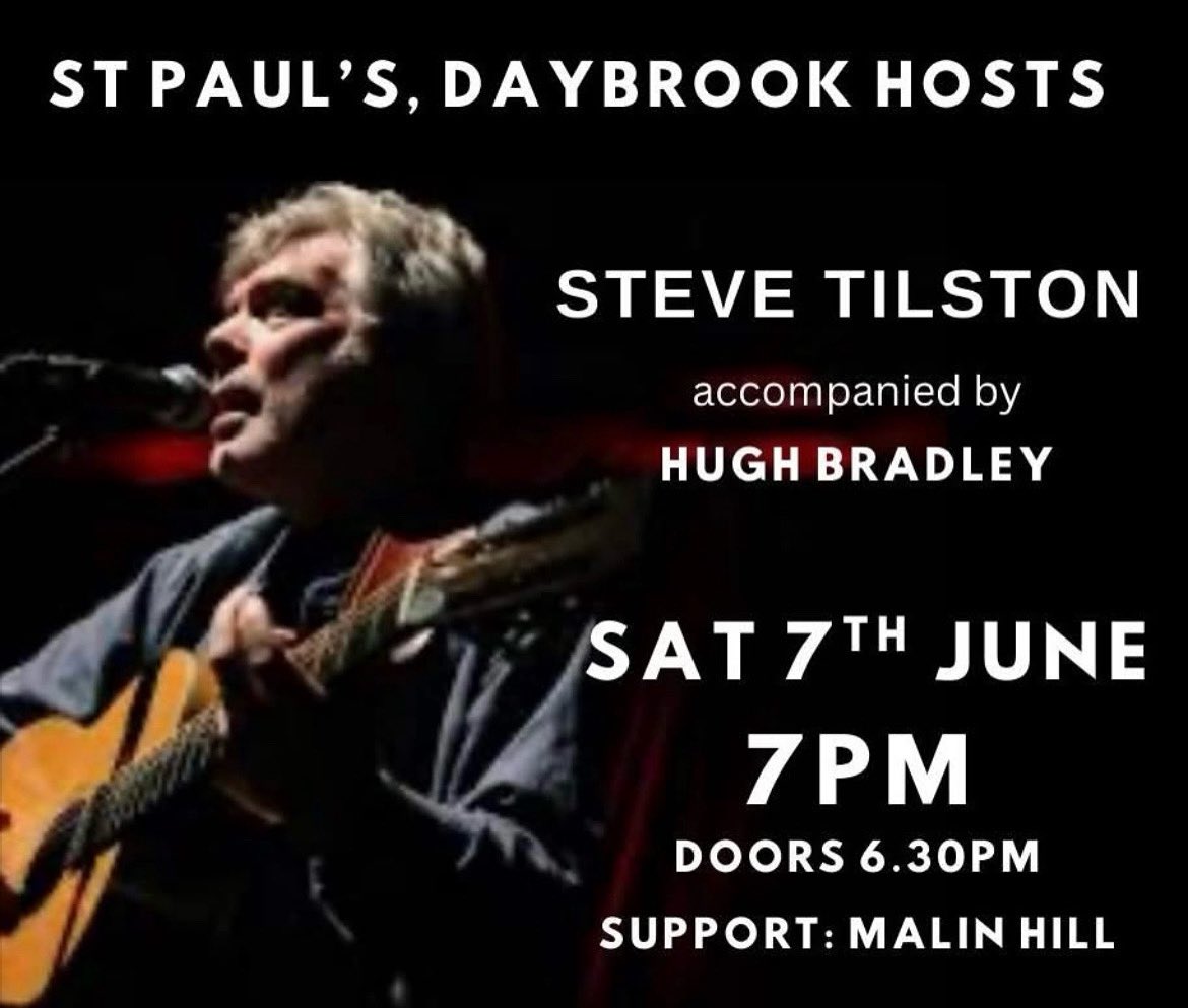 We are very pleased to be supporting the amazing <a href="/STilston/">Steve Tilston</a> on June 7th 2025 at St Paul’s, Daybrook, Nottingham. 

spd.churchsuite.com/events/xde4tl3…

#livemusic #folkmusic #singersongwriter #thelastcall #stevetilston #indiefolk #traditional #acoustic