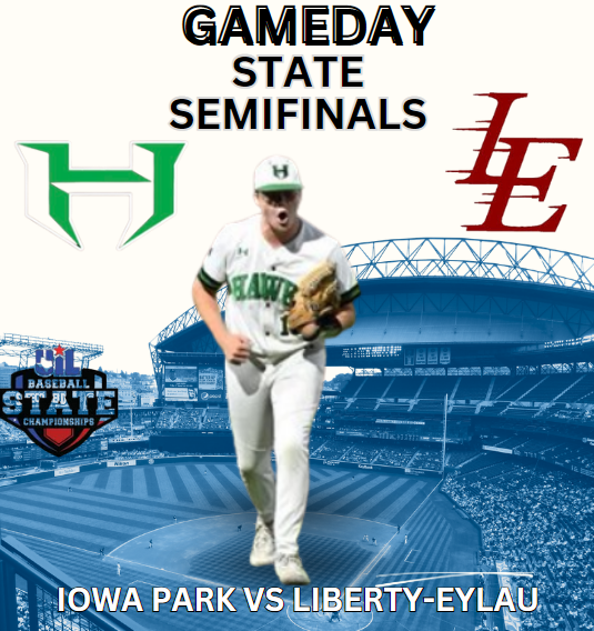 Texas UIL SPORTS (@texasuil_sport) on Twitter photo 🚨UIL State Semi Finals🚨
Iowa Park vs Liberty-Eylau
📺 bit.ly/3H1RVco
📅 Saturday 31
⏰ 2pm
<a href="/IPAthletics/">IowaParkAthletics</a> <a href="/IP_Hawk_Radio/">Iowa Park Hawk Radio</a> <a href="/John_Krueger/">John Krueger</a> <a href="/LaceyB711/">Lacey Buckmaster</a> <a href="/IowaParkHoops/">Iowa Park Basketball</a> <a href="/CoachSwen4/">Blake Swenson</a> <a href="/CoachDugg/">Tyler Duggins</a> 🚨UIL State Semi Finals🚨
Iowa Park vs Liberty-Eylau
📺 bit.ly/3H1RVco
📅 Saturday 31
⏰ 2pm
<a href="/IPAthletics/">IowaParkAthletics</a> <a href="/IP_Hawk_Radio/">Iowa Park Hawk Radio</a> <a href="/John_Krueger/">John Krueger</a> <a href="/LaceyB711/">Lacey Buckmaster</a> <a href="/IowaParkHoops/">Iowa Park Basketball</a> <a href="/CoachSwen4/">Blake Swenson</a> <a href="/CoachDugg/">Tyler Duggins</a>