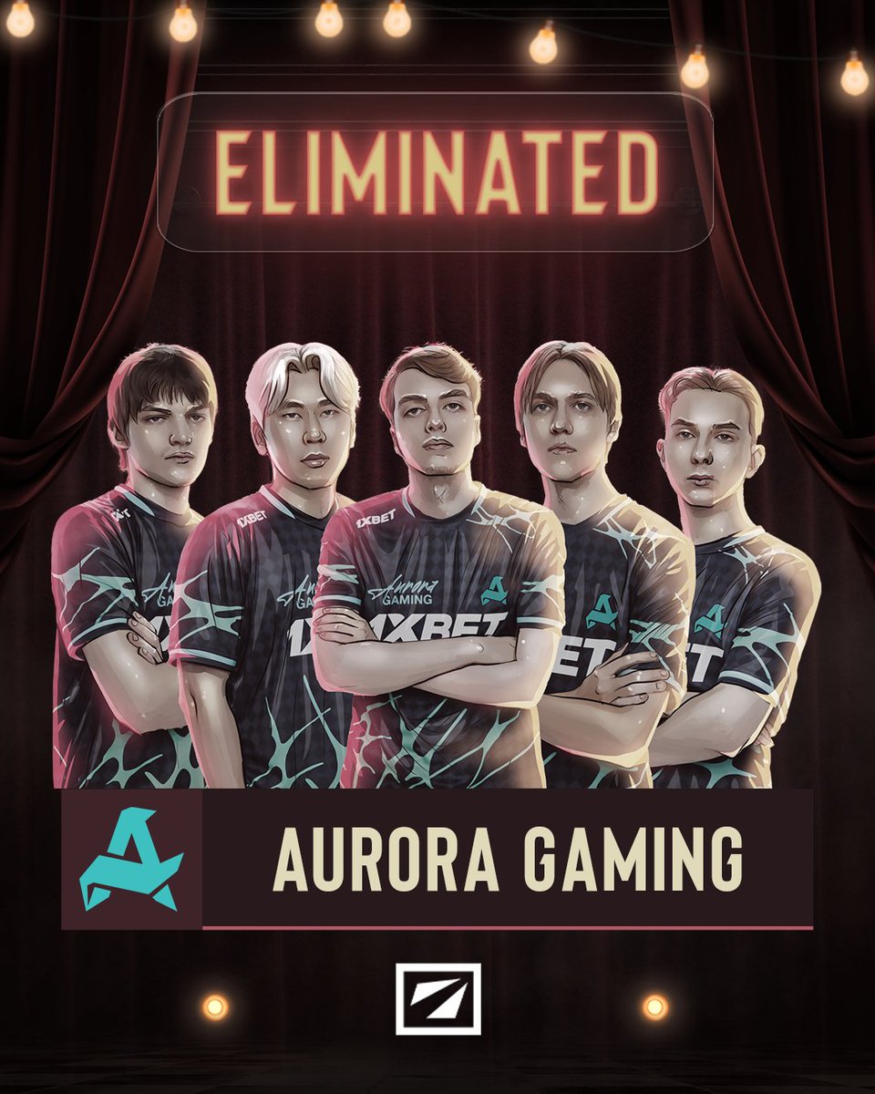The first team to be eliminated from the #DreamLeague Season 26 Playoffs is Aurora Gaming.

The EEU squad finishes in 4th place and take home $80,000.

#RoadToEWC