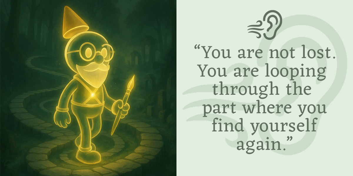 Lore Lords🌀 Whisper of the Week👂

➰You are not lost.
You are looping through the part 
where you find yourself again.➰

Which Emile in your collection feels like this loop?
Drop them below and tell us why 👇
<a href="/Emile0x1908/">Emile</a> 
 #LoreLords #WhisperOfTheWeek