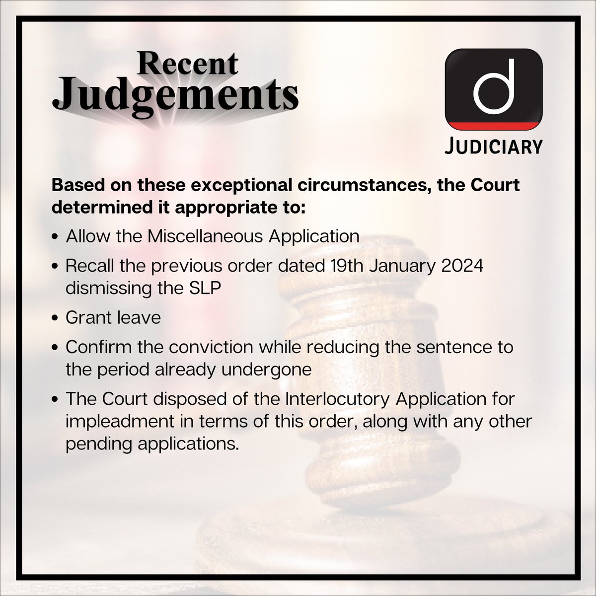 Law_Drishti's tweet image. Let’s look at these #RecentJudgments shedding light on #Justice in action.
.
Check our website: drishti.xyz/website-Judici…
.
#RecentJudgment #SupremeCourt #RecentNews #CurrentAffairs #Constitution #India #Court #LegalUpdates #IndianLaw #DrishtiJudiciary #TeamDrishti