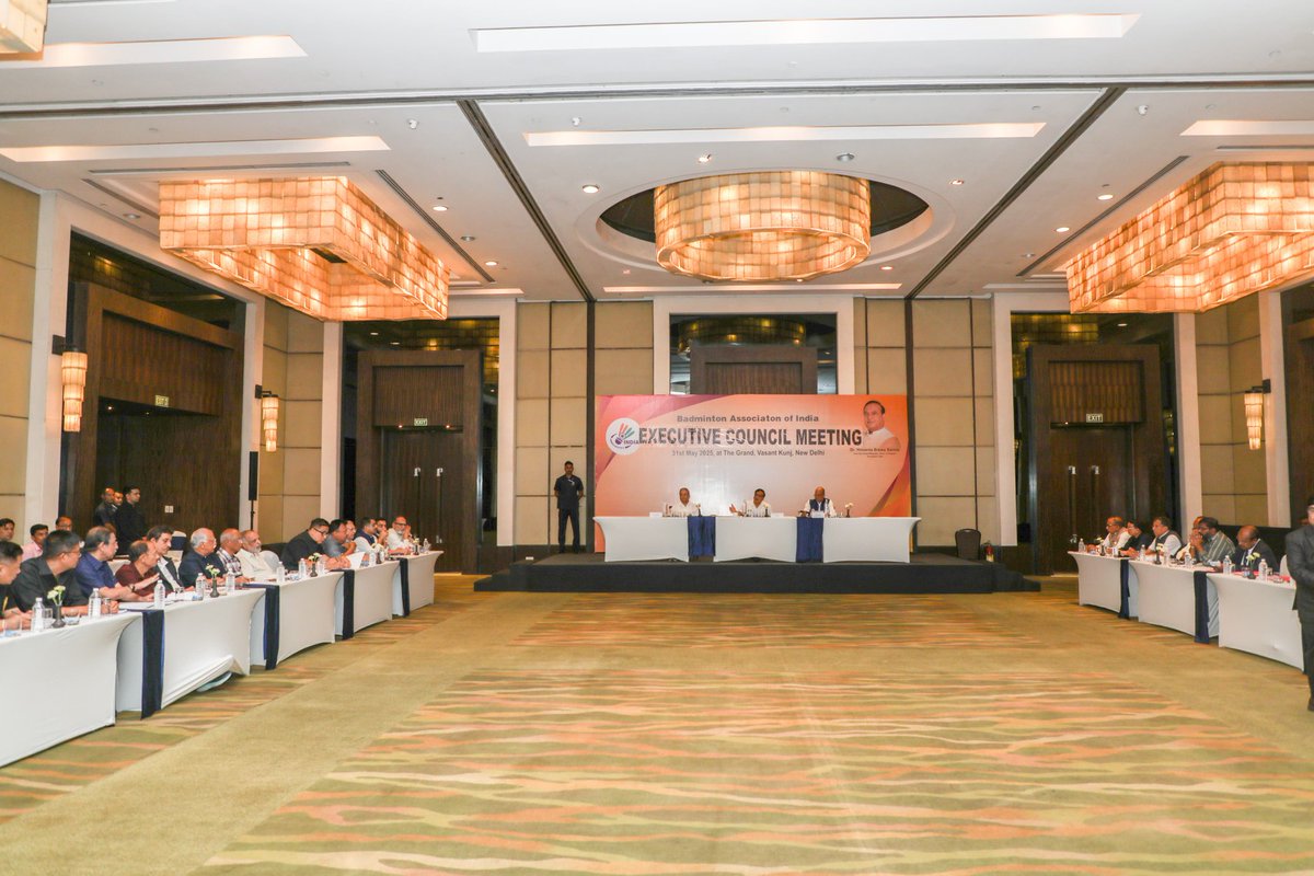 HCM Dr. <a href="/himantabiswa/">Himanta Biswa Sarma</a> chaired the Executive Council Meeting of the <a href="/BAI_Media/">BAI Media</a> at The Grand Hotel, Vasant Kunj, New Delhi.

The meeting revolved around strategies to elevate Indian badminton on both national and global platforms.