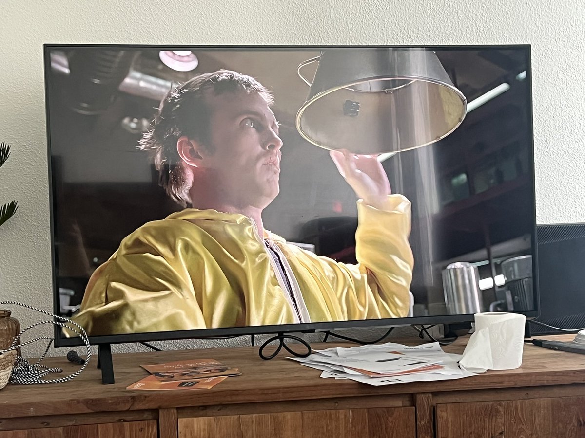 MemeH4x0r's tweet image. Be honest, is the toilet paper in front of my TV sussy, or just a 100 IQ lifehack?
