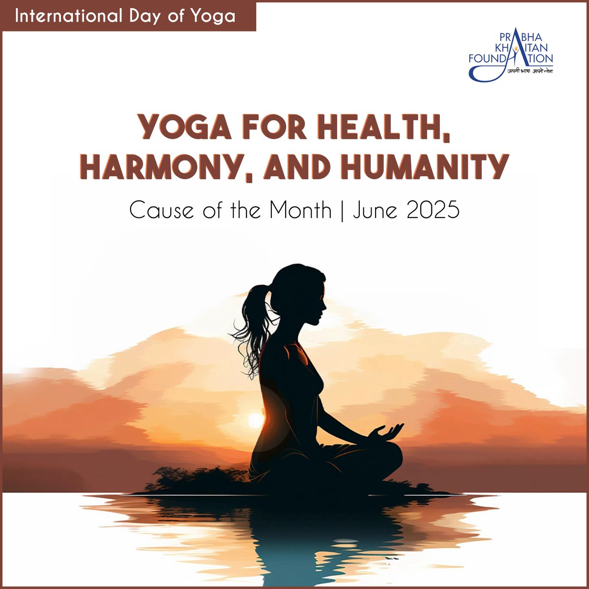 This June, our #CauseOfTheMonth celebrates the International Day of Yoga - a reminder to slow down, breathe deeply, and reconnect with ourselves.

In a time of constant noise, yoga is a return - to self, to silence, to presence. Let’s champion spaces where this practice can