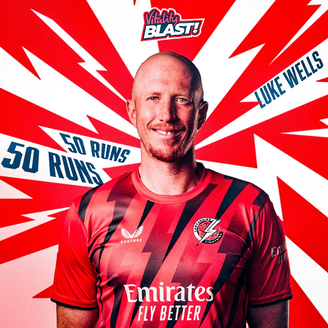 lancscricket's tweet photo. SUPER WELLS! ๐คฏ
Wellsy is flying at EOT with 6 fours and 3 sixes to reach his half-century off 34 balls!
103-0 (9.4)
Watch LIVE on #LancsTV! ๐บ๐ https://t.co/llR4gIEOQAโฆ
โก #StrikeTogether | ๐ #PrideFixture https://t.co/WhirsjfQJY