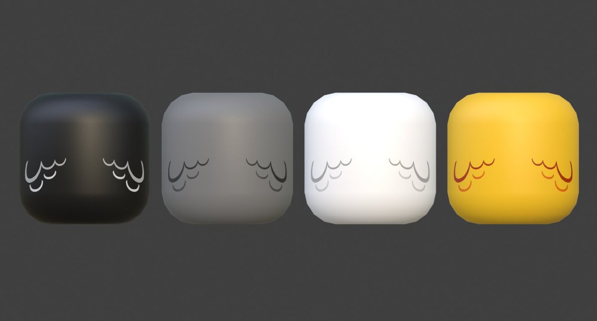 finished and made 2 more variations (the black and white faces use the same variation, this is just for demonstration)
ill upload them when i can log into studio tomorrow