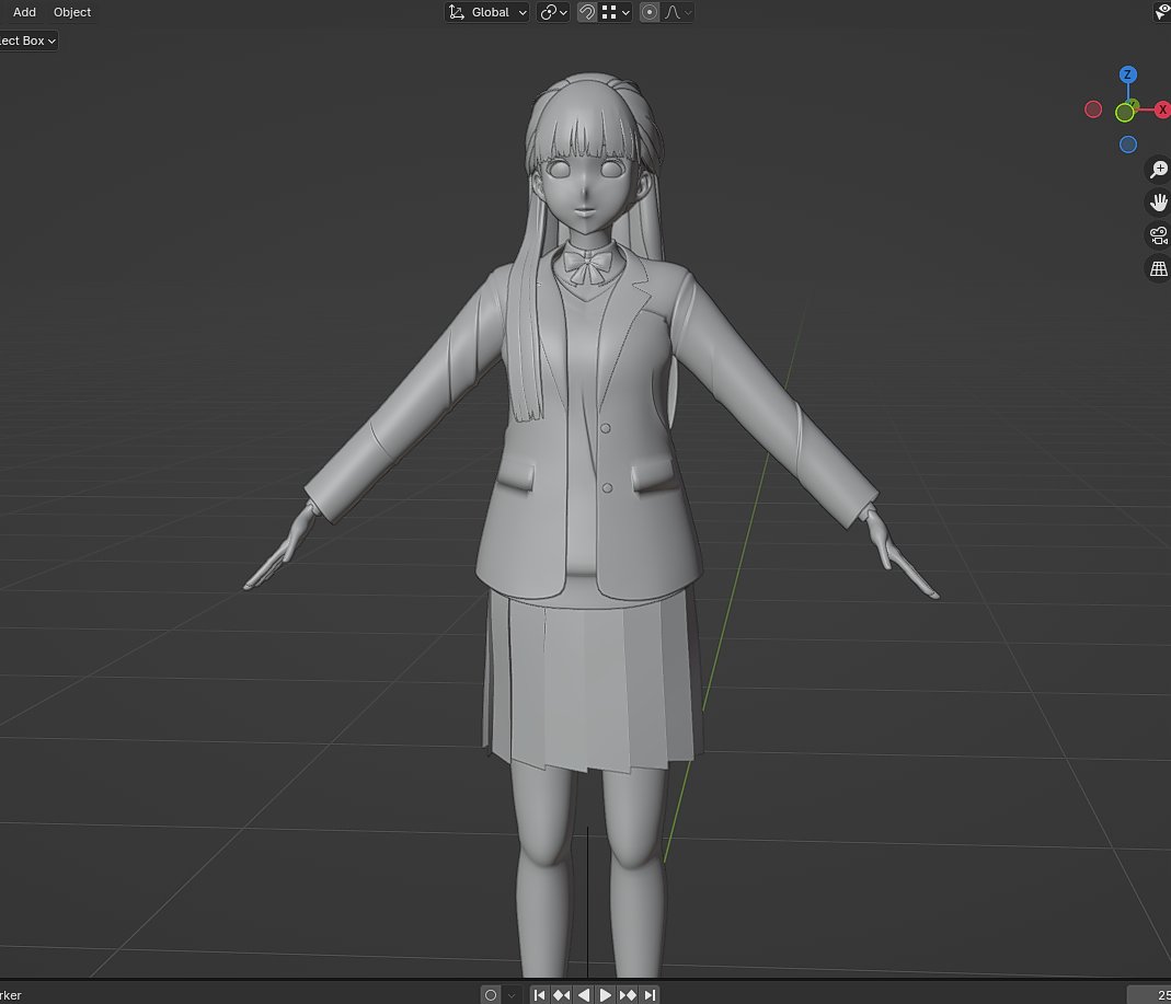本を見ながらblenderの学習5
頂点移動でつける服のしわ難しい
#b3d #blender