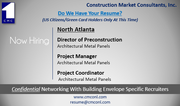 AECJobs's tweet photo. NOW HIRING - North Metro Atlanta - We gladly pay finder's fees for unique introductions that lead to placement.  (US citizens for green card holders only) #acm #metalpanels https://t.co/8IYIyGWNKT