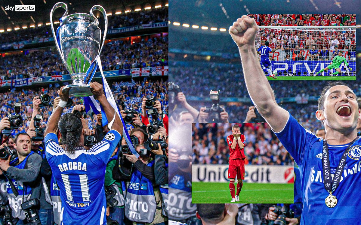SkyFootball's tweet photo. 🗓️ Last time the Champions League final was held at Allianz Arena... Chelsea came out victorious following a historic shoot-out victory over Bayern Munich! 🏆 https://t.co/73OHsAGeHS