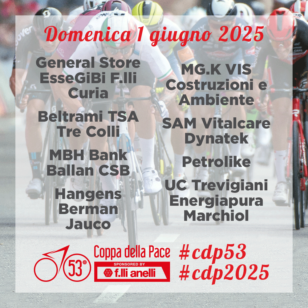 CoppadellaPace's tweet photo. 𝐃𝐨𝐦𝐞𝐧𝐢𝐜𝐚 𝟎𝟏/𝟎𝟔/𝟐𝟎𝟐𝟓 | 𝐏𝐚𝐫𝐭𝐞𝐧𝐳𝐚 𝐨𝐫𝐞 𝟏𝟑:𝟑𝟎 53^ 𝐶𝑜𝑝𝑝𝑎 𝑑𝑒𝑙𝑙𝑎 𝑃𝑎𝑐𝑒 | 50° 𝑇𝑟𝑜𝑓𝑒𝑜 𝐹.𝑙𝑙𝑖 𝐴𝑛𝑒𝑙𝑙𝑖

Ecco le 26 squadre al via https://t.co/7hVPtpoyiR