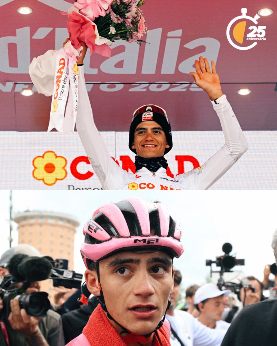 mediotiempo's tweet photo. Muchos mexicanos llamando 'FRACASADO' a del Toro cuando: 

-Rompió récord portando la Maglia Rosa a su edad

-Primer mexicano en ganar una etapa del Giro en 24 años

-Ciclista más joven en portar la Maglia Rosa en este siglo

-Primer mexicano en subir al podio en el Giro de Italia 

-Obtuvo la Maglia Blanca, el mejor ciclista joven del Giro de Italia 

¡21 AÑITOS! 🇲🇽🚵
