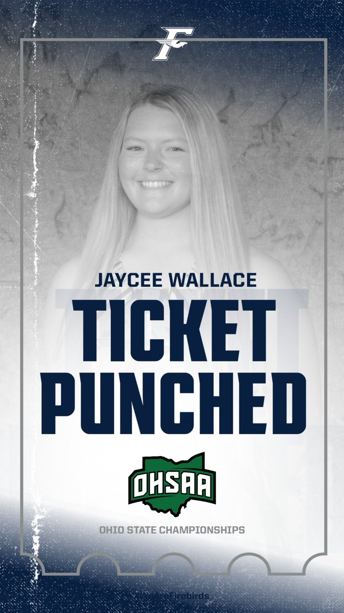 Senior Jaycee Wallace has PUNCHED HER TICKET to the OHSAA State Track &amp; Field Championships for Discus!

Congratulations Jaycee! Your relentless effort and work on your craft continues to pay off! Good Luck at State!

#WeAreFirebirds