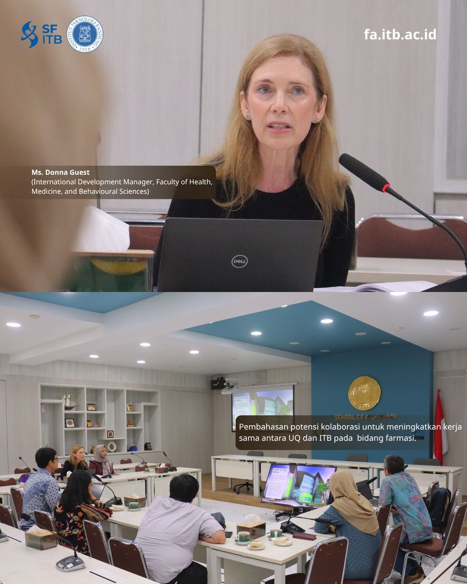 FarmasiItb's tweet photo. Pertemuan Eksplorasi Kerjasama dengan Faculty of Health, Medicine, and Behavioural Sciences (HMBS) The University of Queensland

Selengkapnya di https://t.co/sLnHP5fb6q https://t.co/71t6l3WyNy