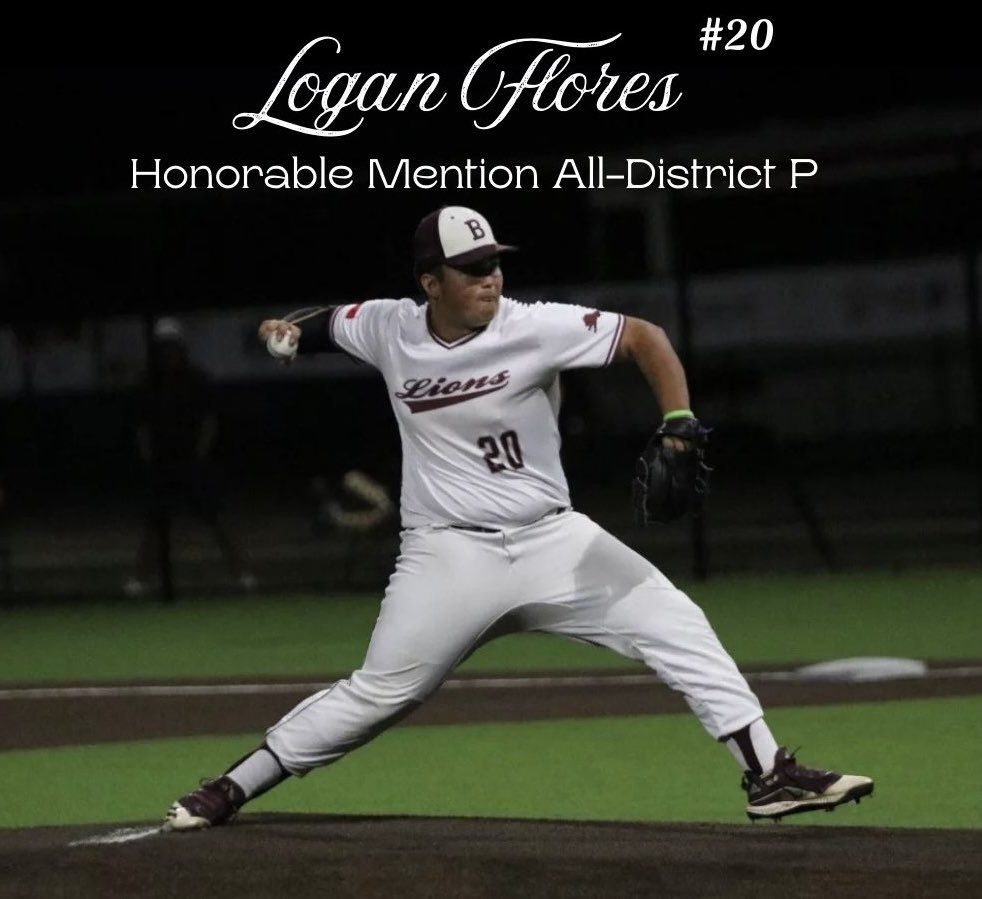 Congratulations to Logan “Big Puma” Flores on his 6-4A All-District Award! 

Logan is one of the top arms returning for the Lions next season. He was outstanding this year and wasn’t afraid of the moment! Look forward to seeing his success grow next season! #TPW