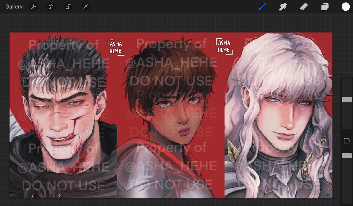 asha_hehe's tweet photo. Planning on doing a very self indulgent project… berserk photocards……… 

#Berserk #Guts #Casca #Griffith #Fanarr https://t.co/jeqScFRfIj
