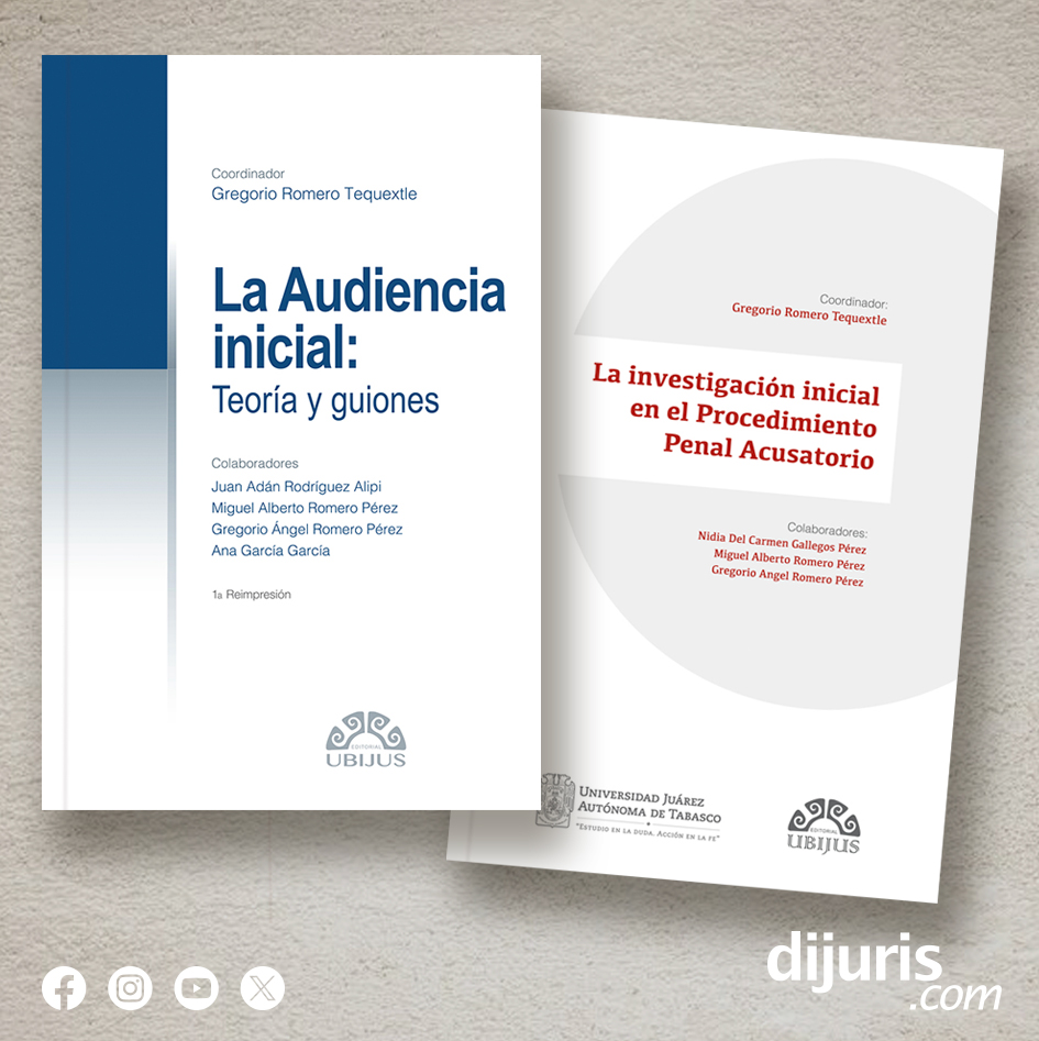 LA AUDIENCIA INICIAL: Teoría y guiones
🛍 acortar.link/uCNKoq

LA INVESTIGACIÓN INICIAL EN EL PROCEDIMIENTO PENAL ACUSATORIO
🛍 acortar.link/Jmmw5v

#DerechoPenal #AudienciaInicial #InvestigaciónInicial #PenalAcusatorio