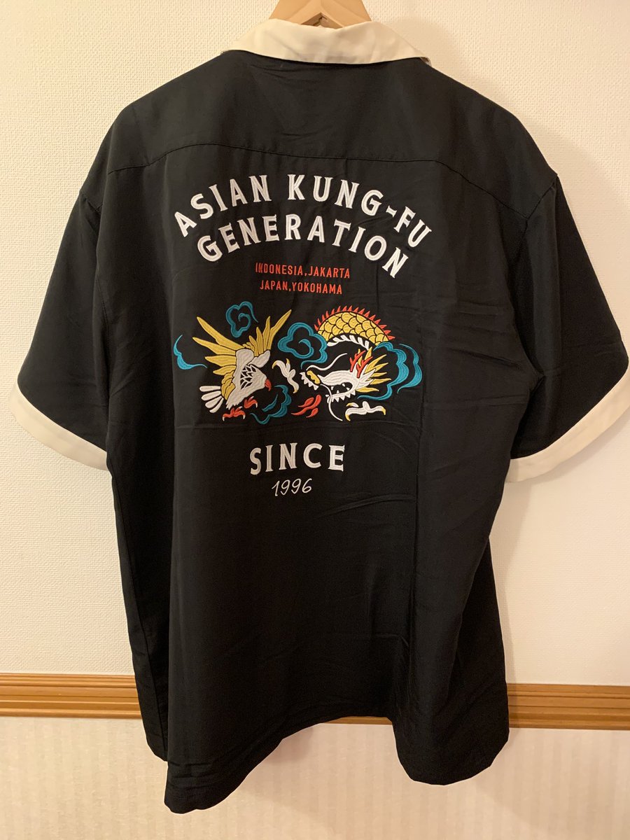 ASIAN KUNG-FU GENERATION スーベニアシャツ　黒　Ｌサイズ アジカンのスーベニアシャツ 着心地良かったよー🙆‍♀️